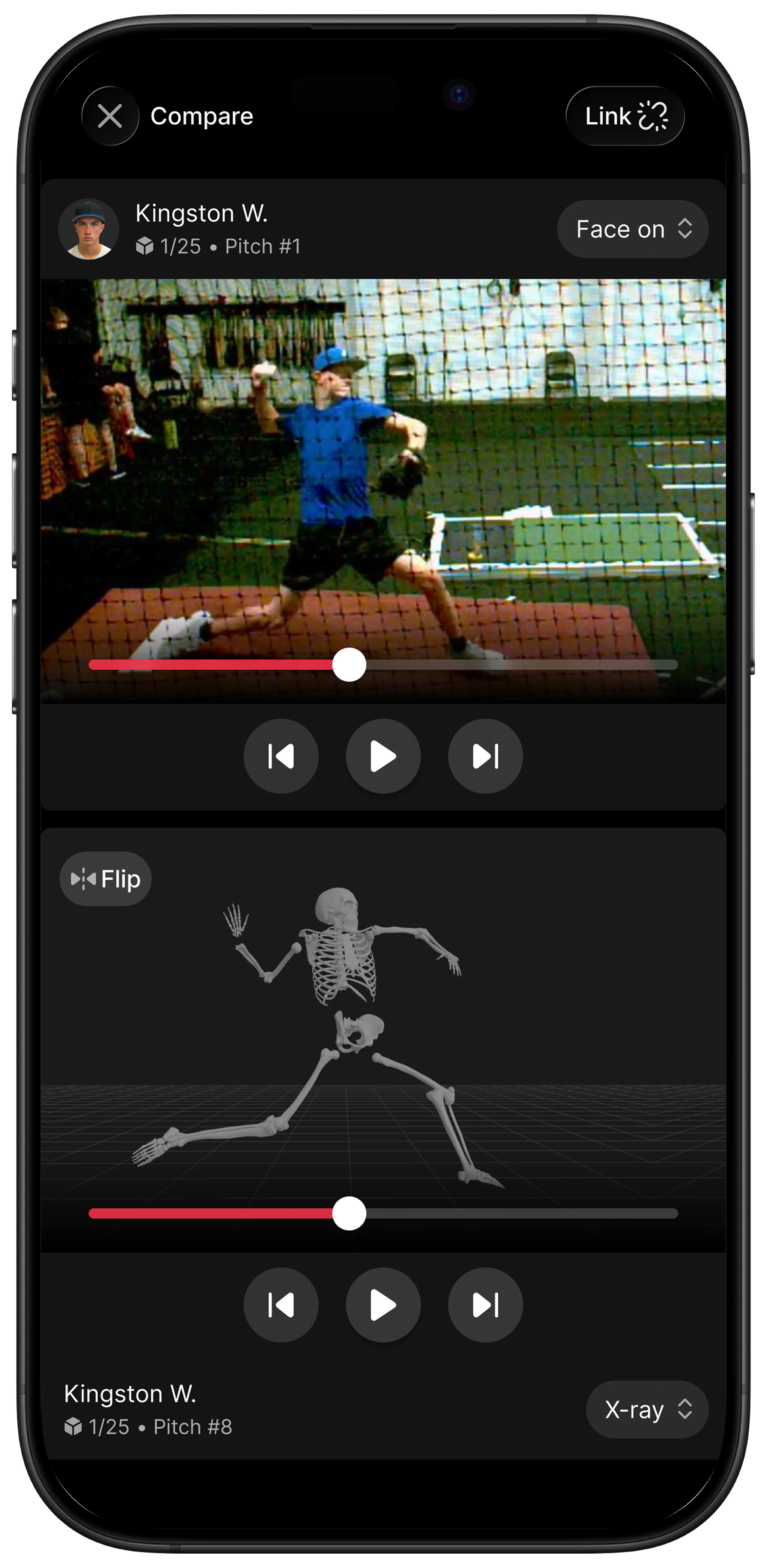 Film comparison view