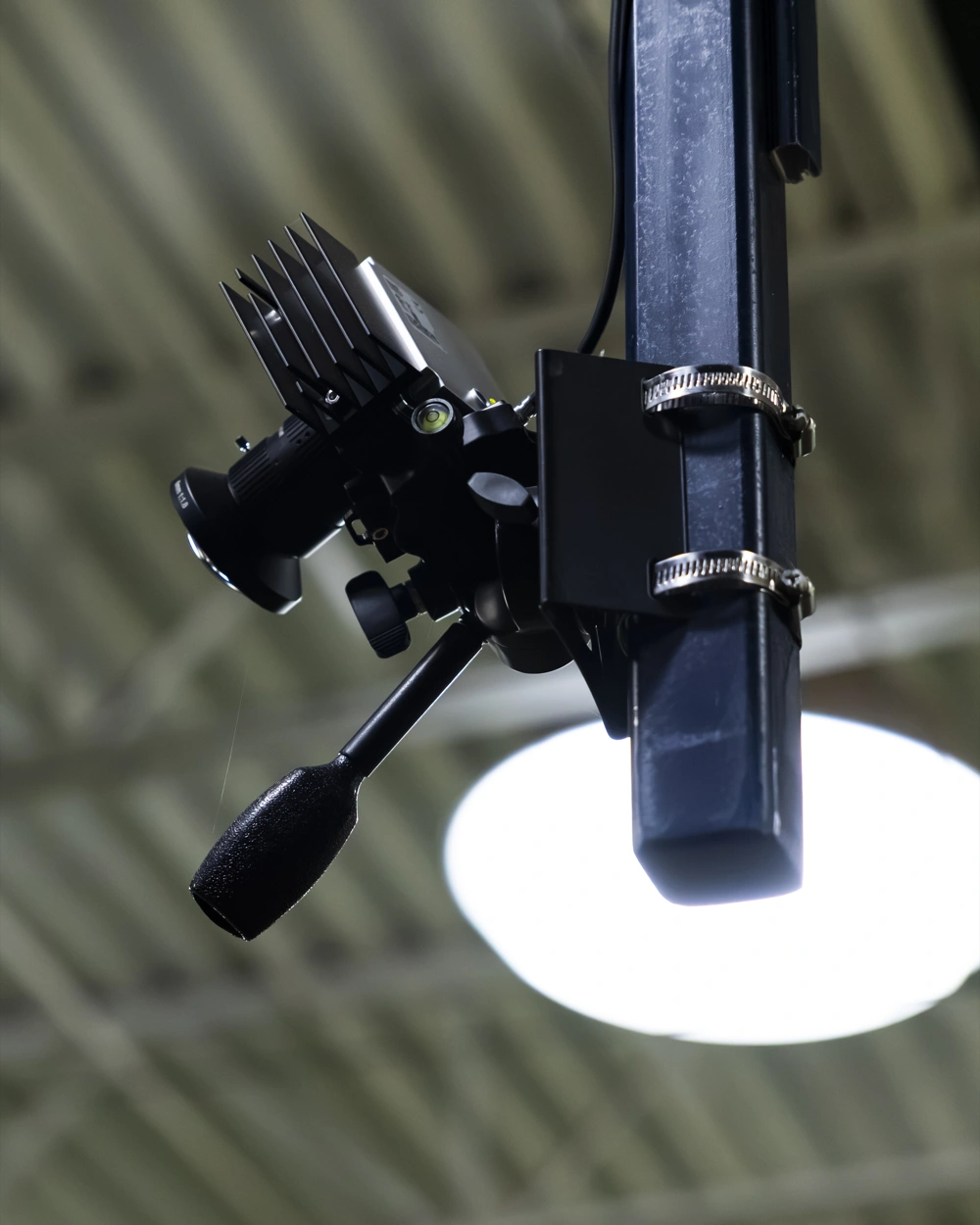 A motion-capture camera mounted in the Charlottesville lab